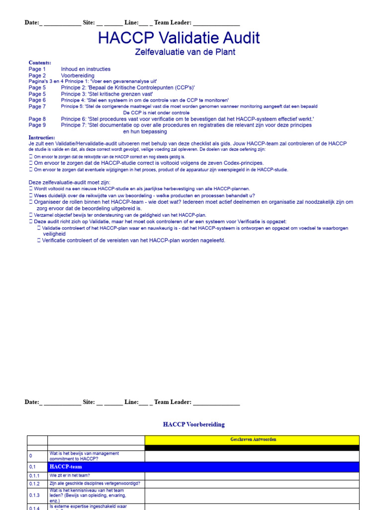 HACCP Validatie | PDF