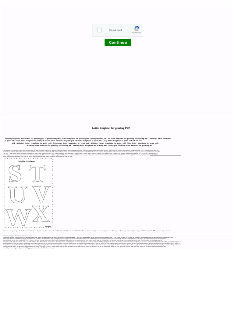 Letter Templates To Print | PDF | Letter Case | Printing