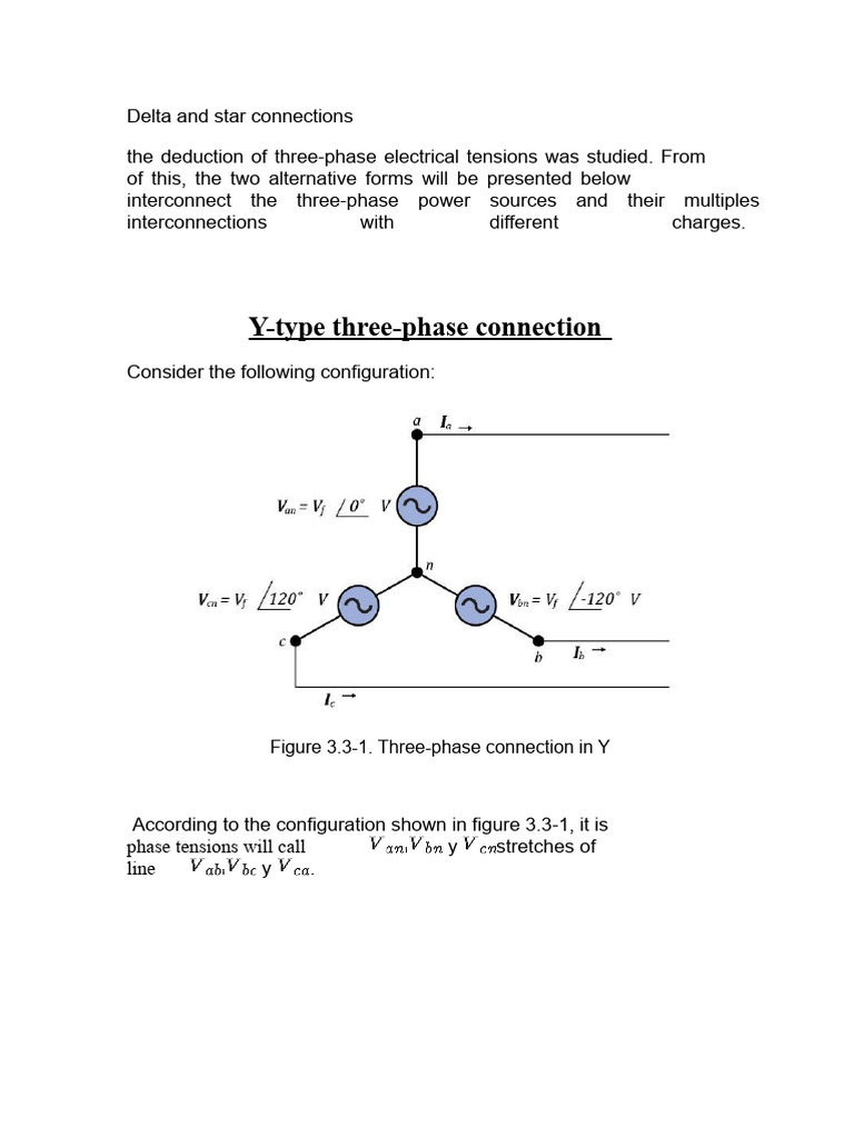 Three-Phase Electrical Connections Guide | PDF | Electrical Network ...
