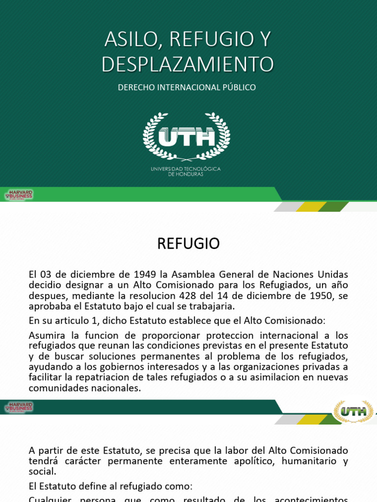 Asilo Refugio y Desplazamiento | PDF | Refugiado | Convenio europeo de ...