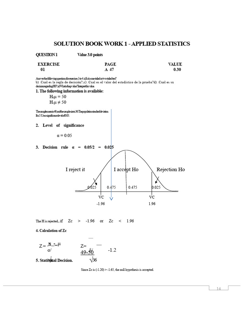 Applied Statistics Hypothesis Testing Guide | PDF | Statistical ...
