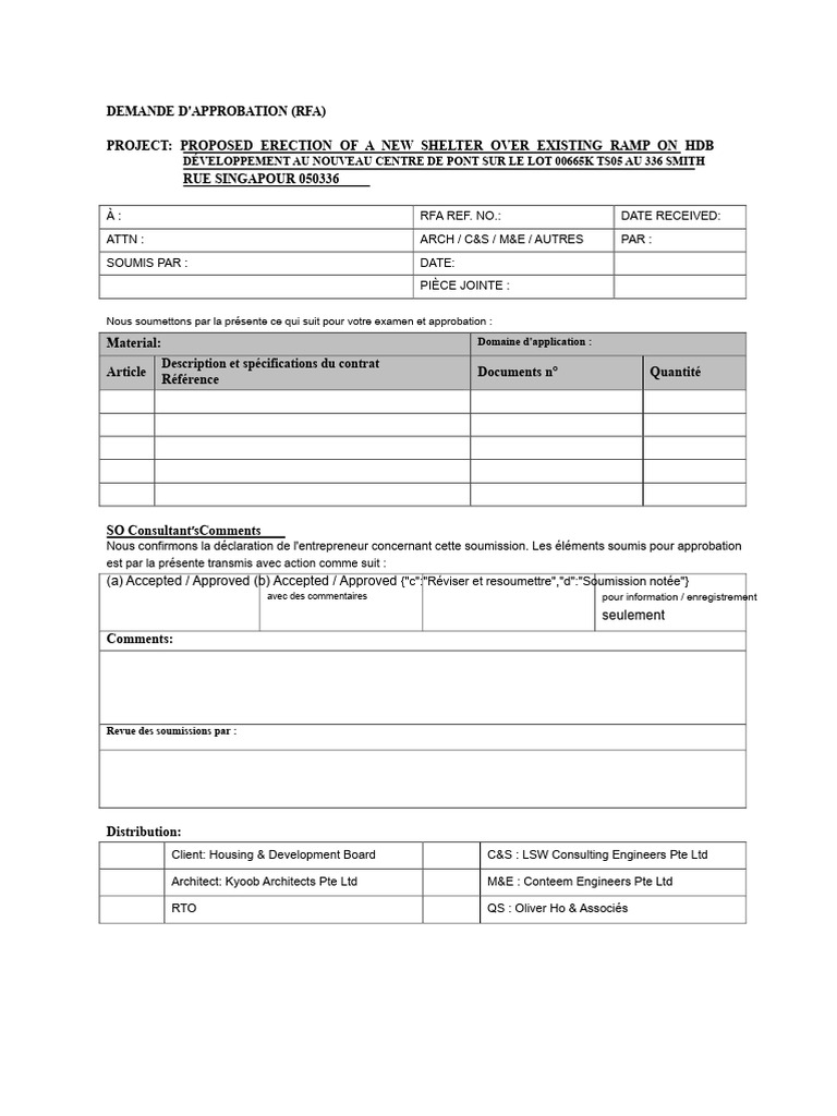 Demande d'approbation pour abri HDB | PDF