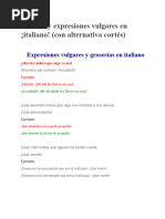 Insultos y Groserías en Italiano | PDF