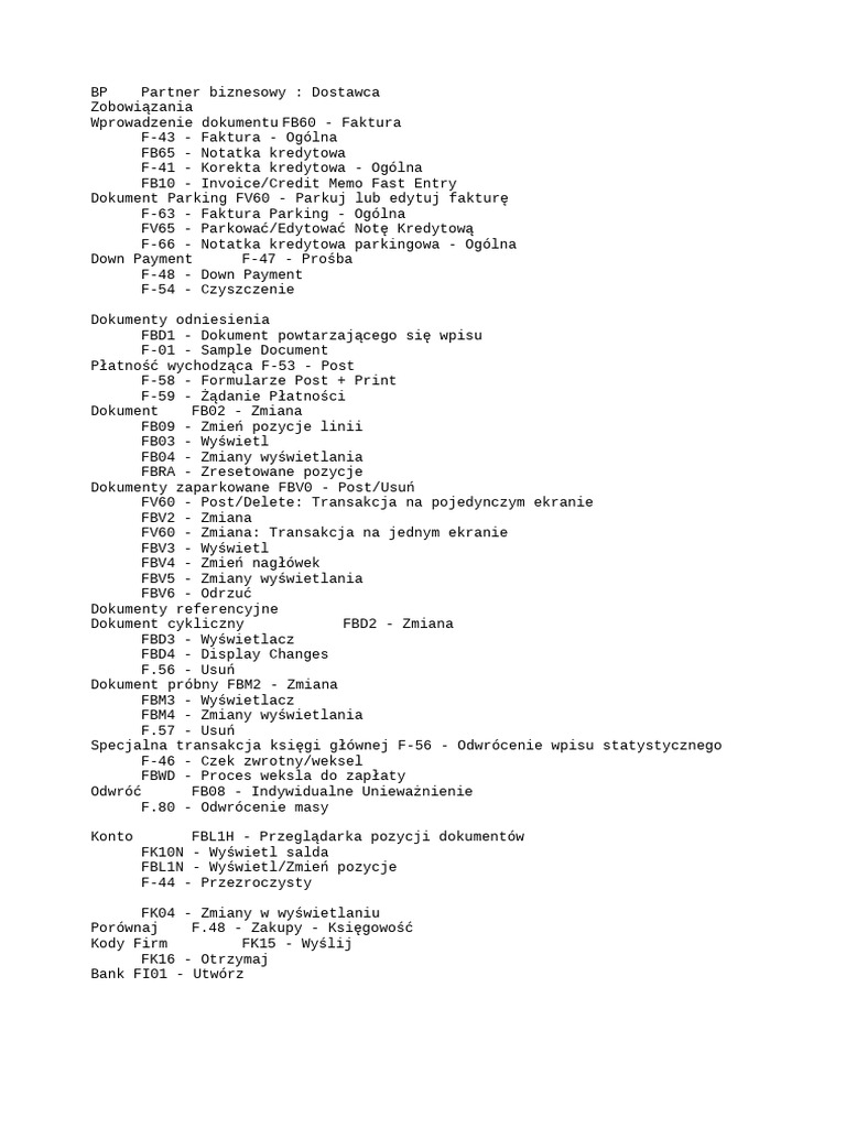 Ap Tcode | PDF