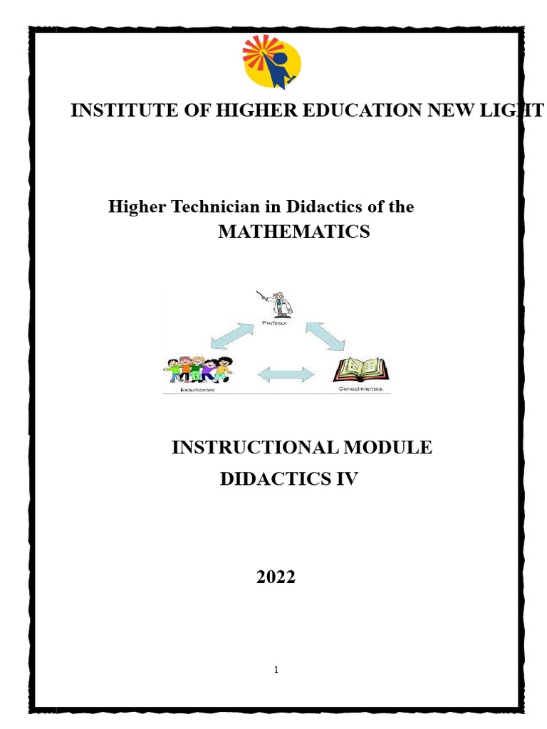 Didactics IV Curriculum Overview | PDF | Pedagogy | Knowledge