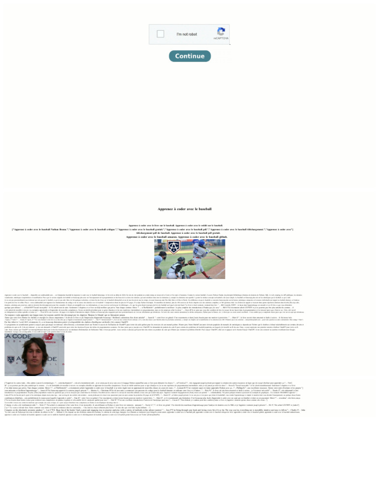 Apprenez à coder avec le baseball | PDF | Python (Langage de ...