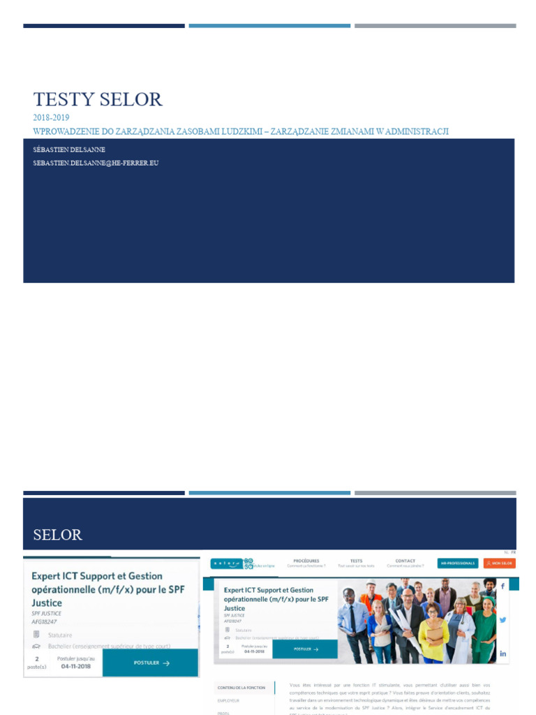 Epreuves Selor | PDF