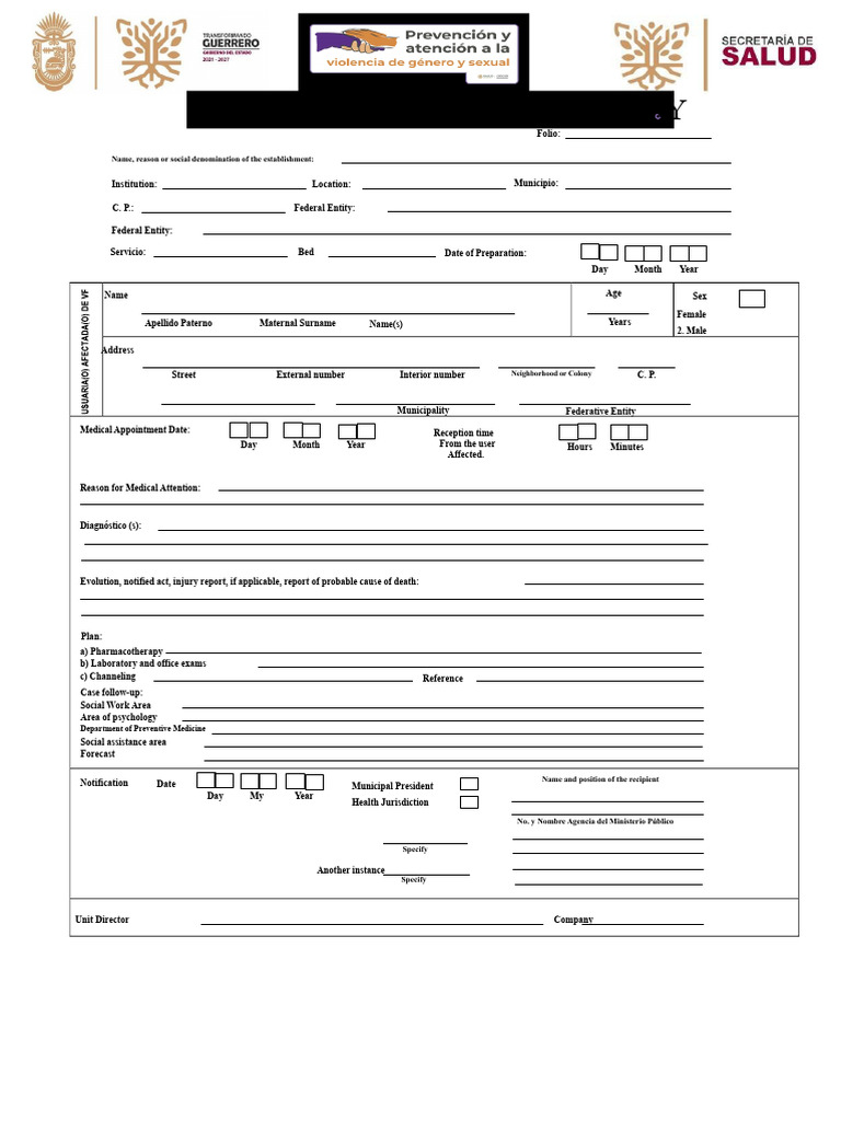 Public Ministry Medical Notification Form | PDF | Health Care | Medicine