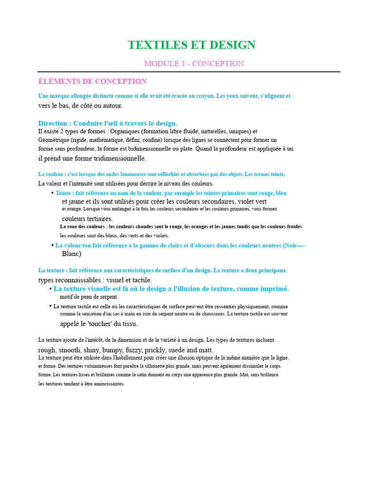 Photo inspiration: Picture Idea: Principes Et Éléments Du Design Textile Pdf Tissage