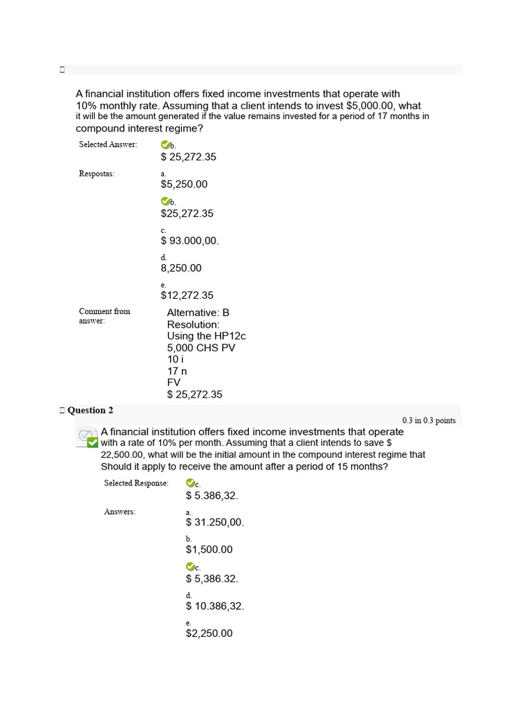 Compound Interest Calculations Guide | PDF | Interest | Present Value