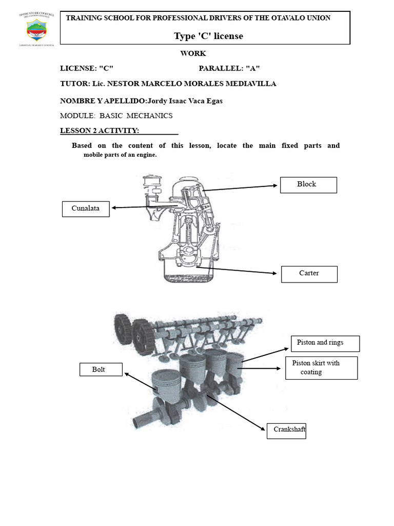 Professional Driver Training: Engine Basics | PDF
