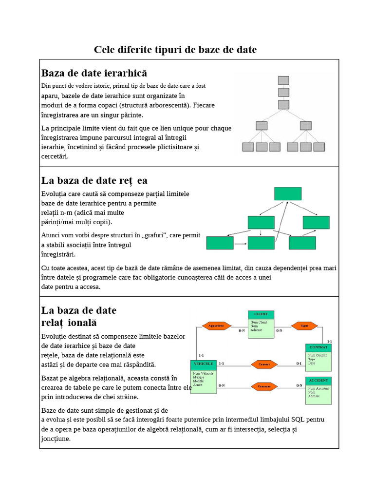 Tipuri de Baze de Date | PDF
