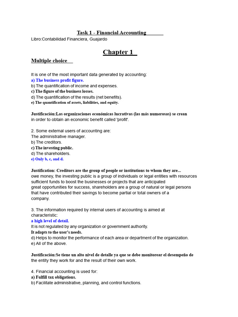 Financial Accounting Basics and Users | PDF | Balance Sheet | Equity ...
