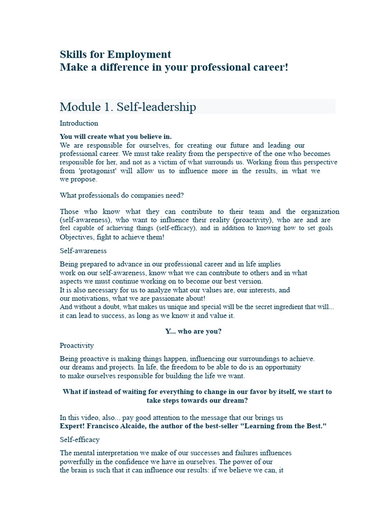 Essential Skills for Career Success | PDF | Empathy | Communication