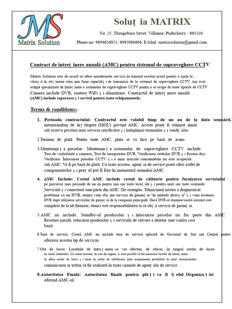 AMC Matrix Soluția 001 | PDF