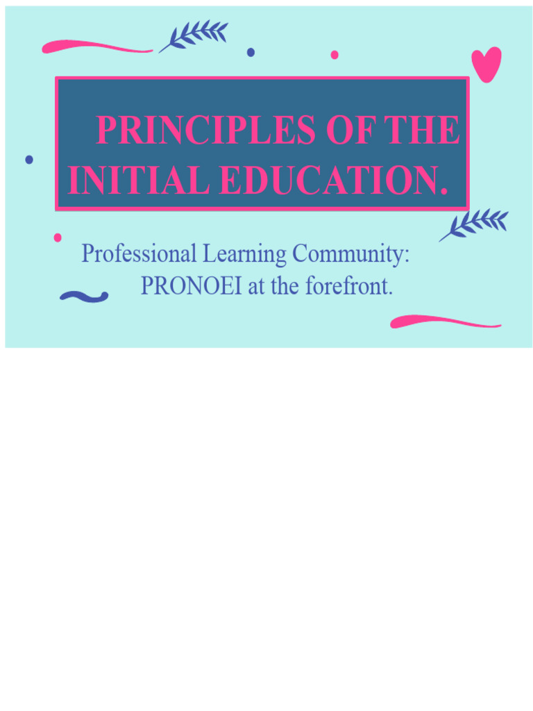Principles of Early Childhood Education | PDF | Liberal Arts Education ...