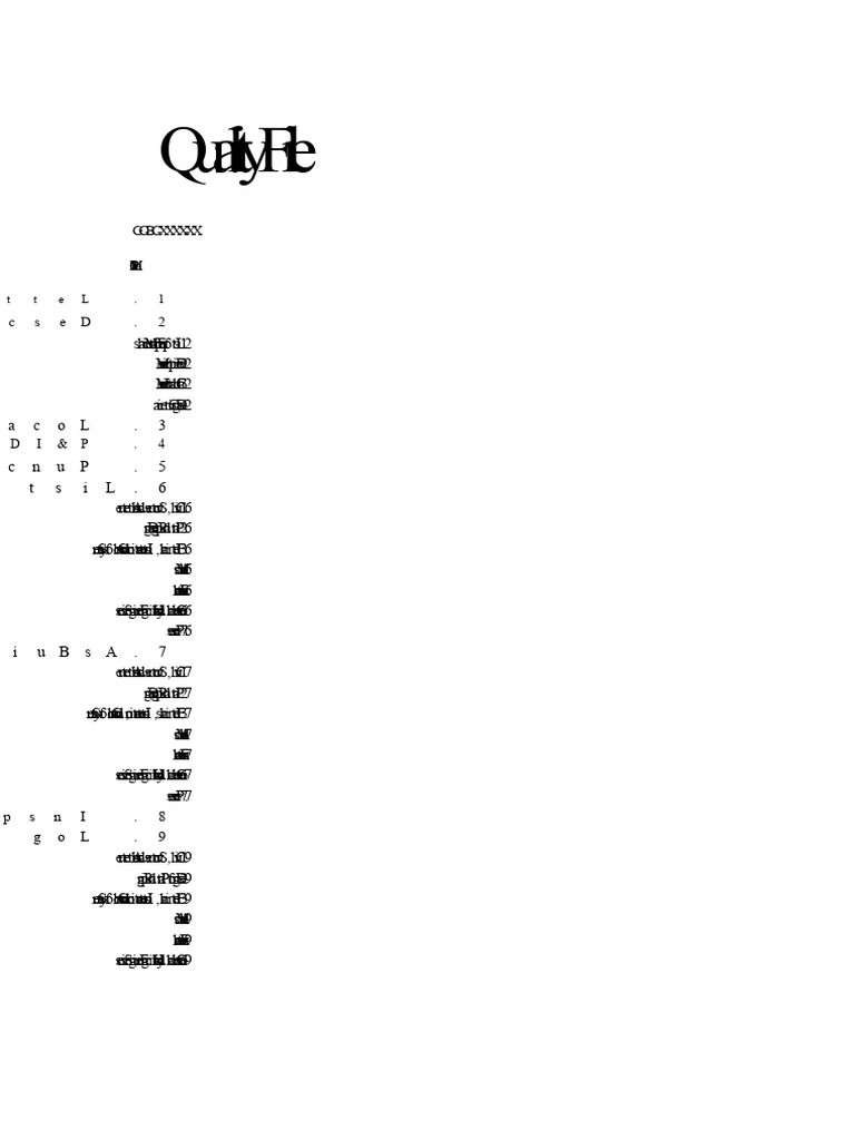Quality File for Engineering Projects | PDF | Quality