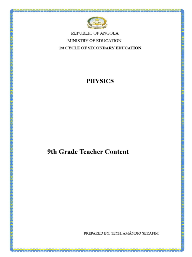 9th Grade Physics Curriculum Overview | PDF | Electric Current ...