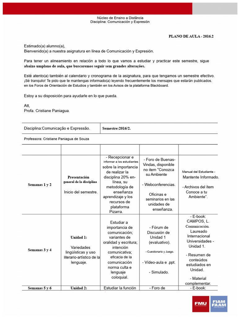 Plan de Clase Comunicación y Expresión | PDF | Comunicación ...