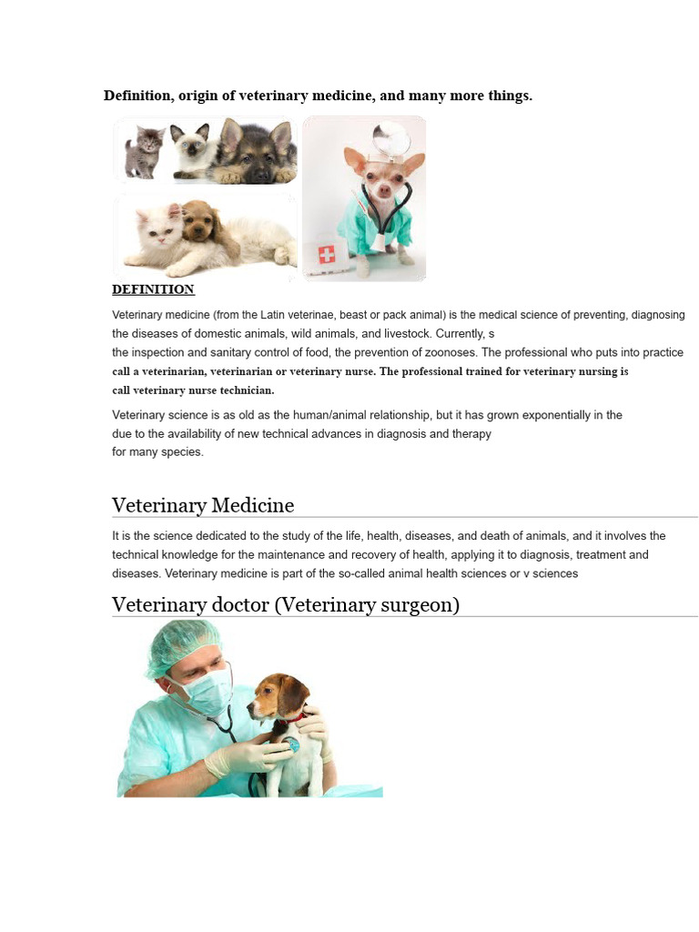 Understanding MVZ in Veterinary Medicine | PDF | Veterinary Medicine ...