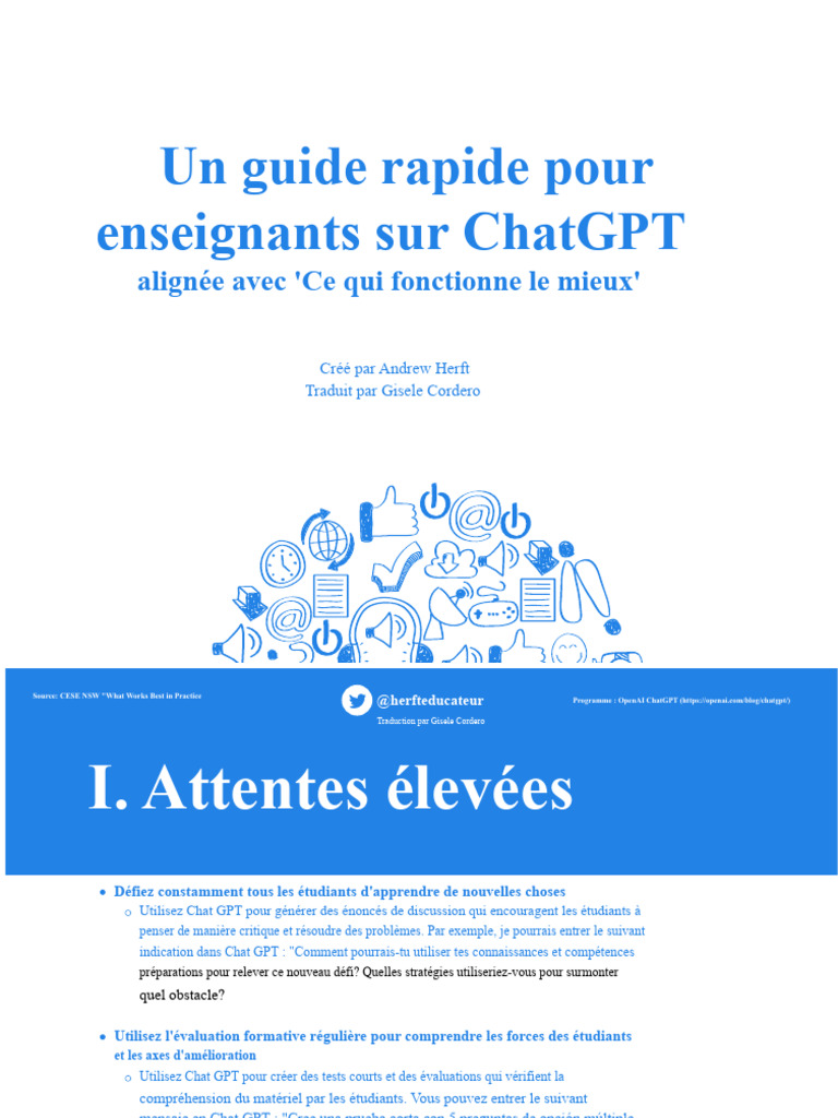 Guide ChatGPT pour enseignants | PDF | Apprentissage