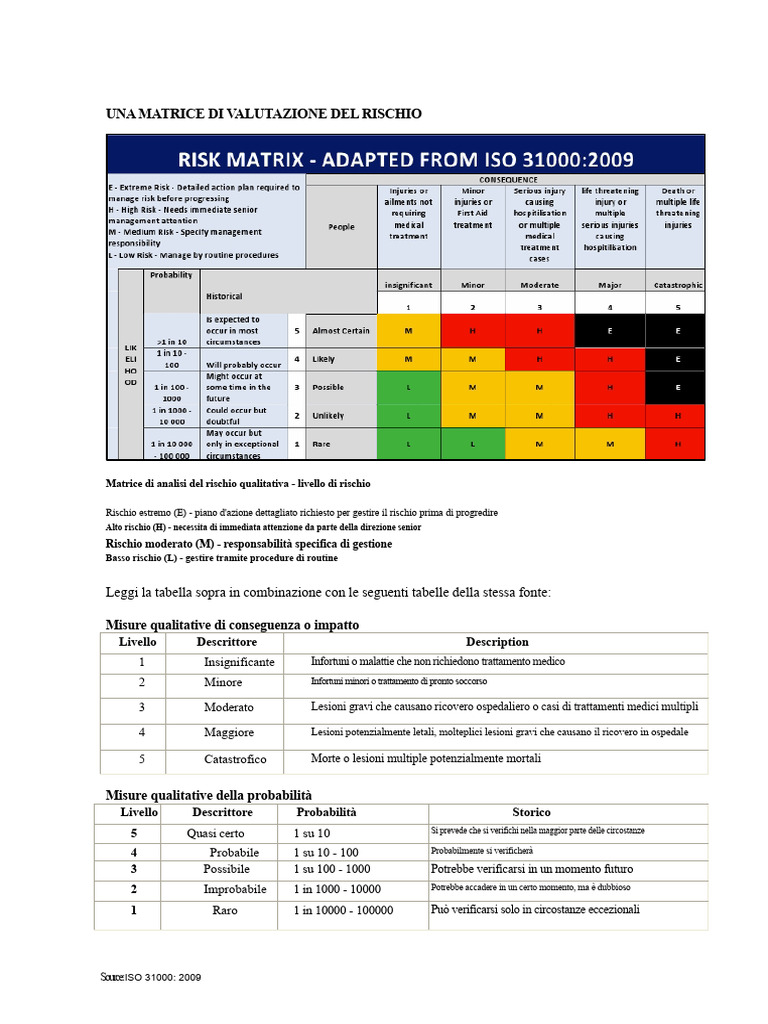 Matrice Di Valutazione Del Rischio (ISO) - 3 | PDF