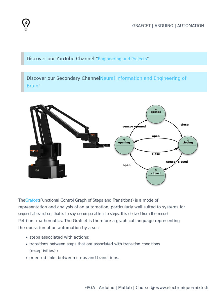 GRAFCET Automation with Arduino Guide | PDF | Automation | Computing