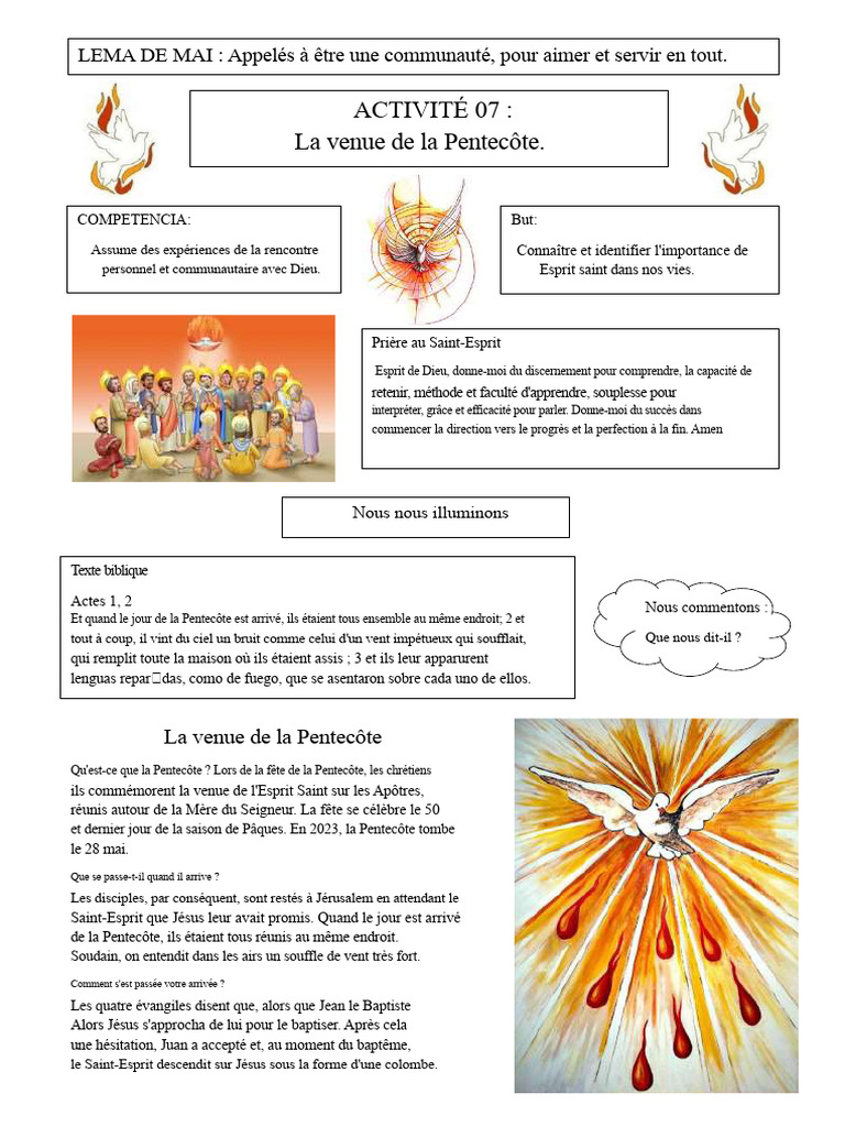 Importance de la Pentecôte et du Saint-Esprit | PDF | Pentecôte | Saint ...
