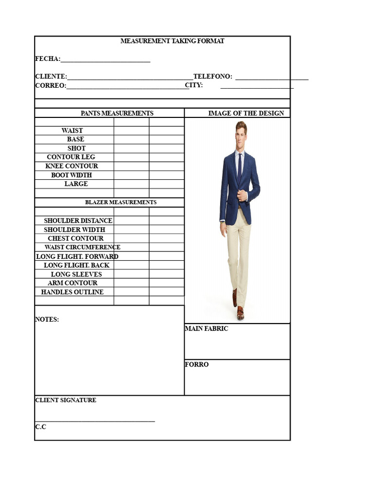 Measurement Taking Format | PDF
