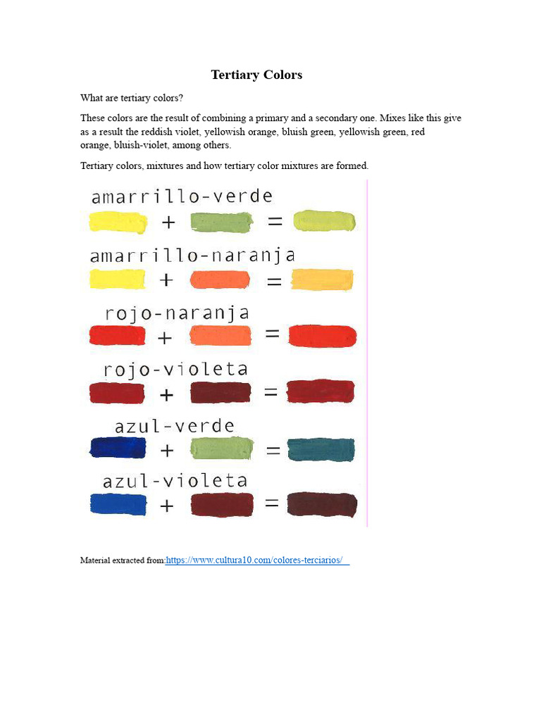 Understanding Tertiary Colors Explained | PDF