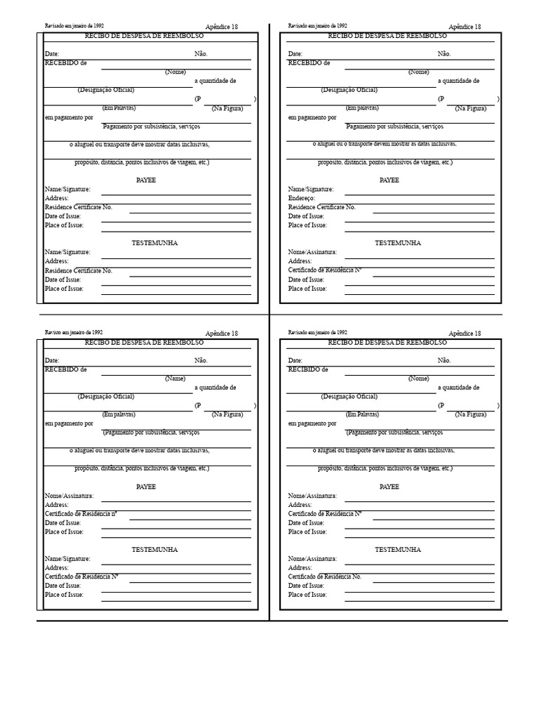 Formulário RER | PDF