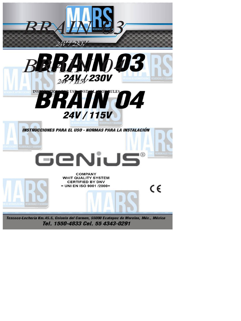 GENIUS Manual Brain 03-04 To 24v | PDF | Power Supply | Transformer
