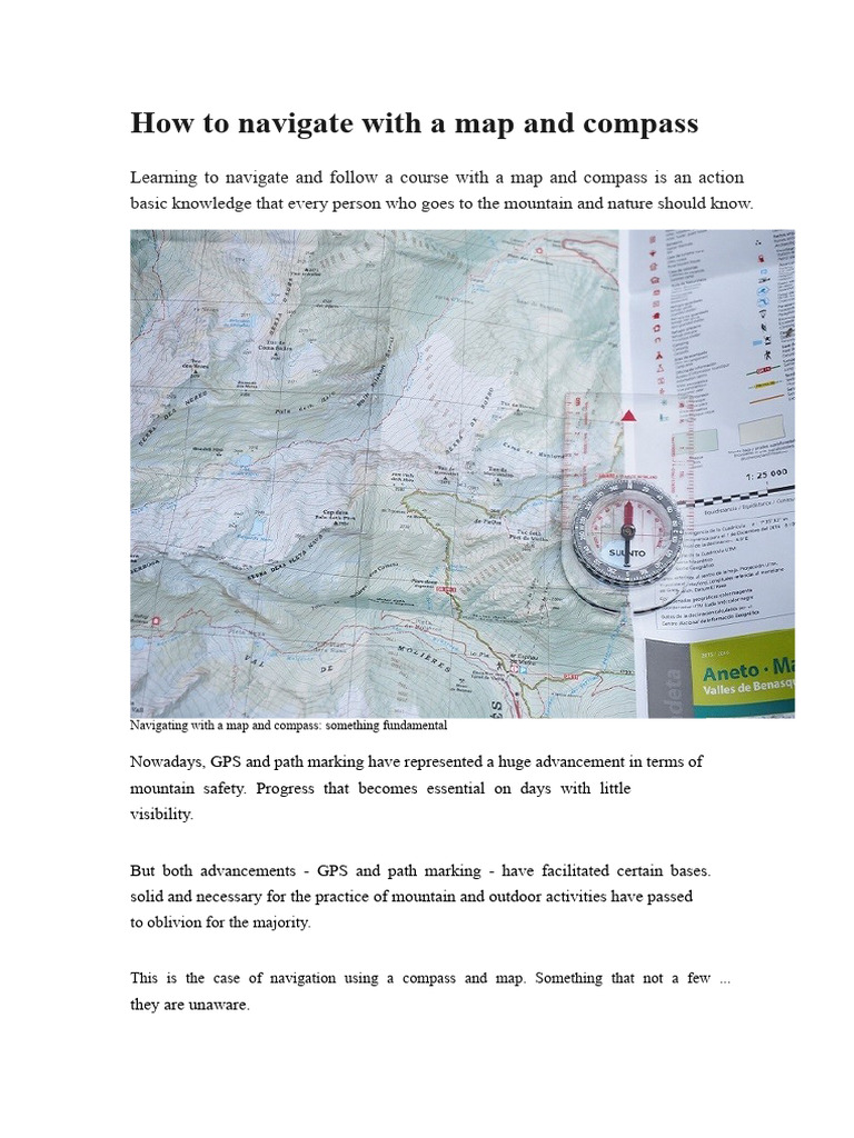 Navigating with Map and Compass | PDF | Compass | Navigation