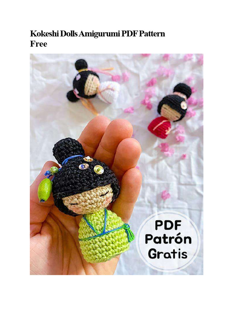 Free Kokeshi Dolls Amigurumi Pattern | PDF