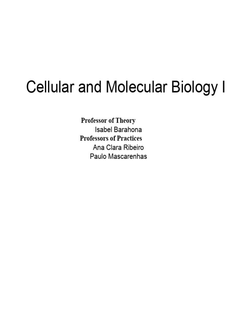 1 Cellular and Molecular Biology Class | PDF | Cell (Biology) | Gene