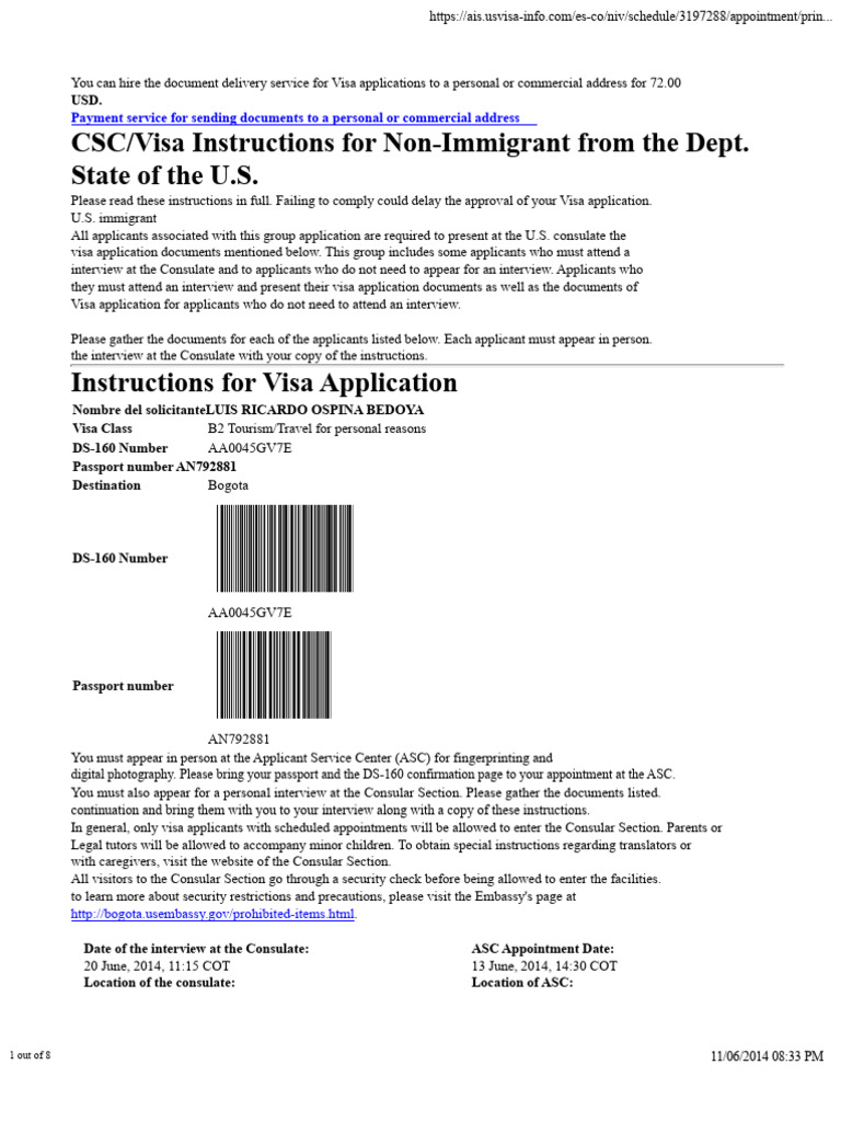 Visa Instructions | PDF | Travel Visa | Passport