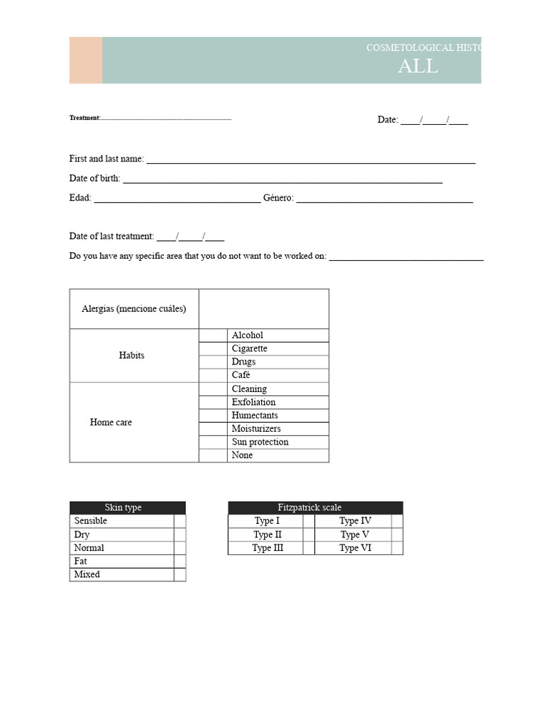 Patient File OMNIA (1) | PDF | Skin | Medical Specialties