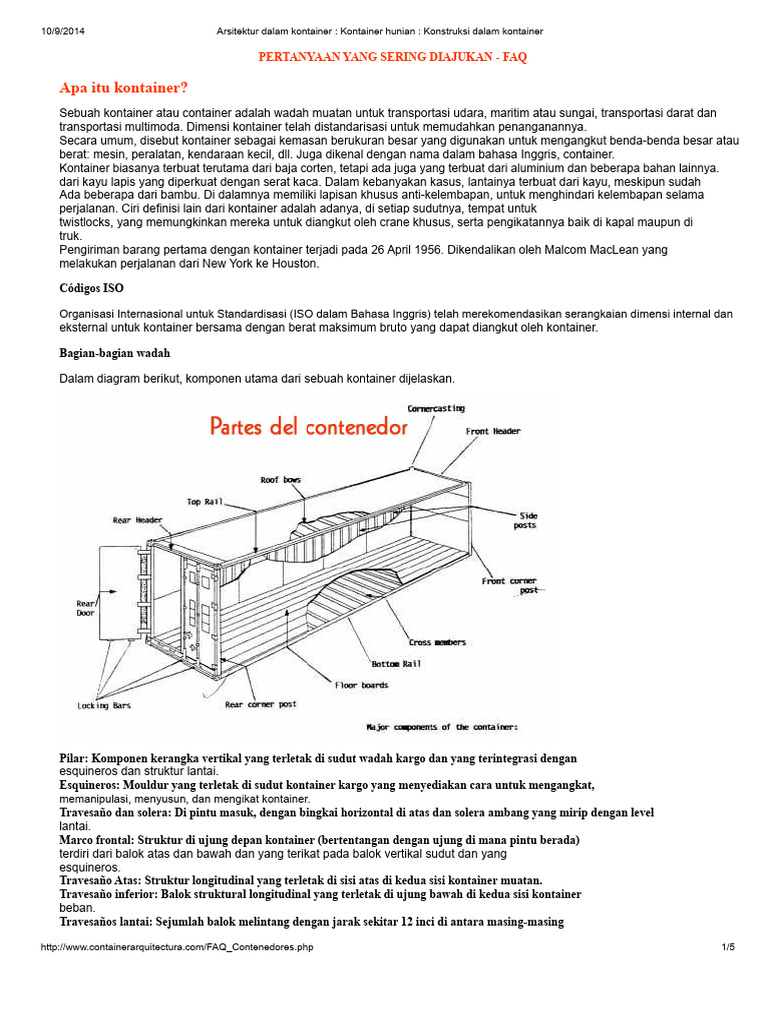 Arsitektur Kontainer: Jenis dan Konstruksi | PDF