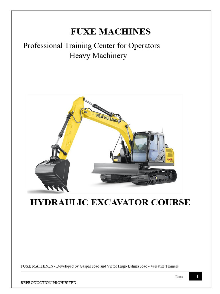 Hydraulic Excavator Training Course | PDF