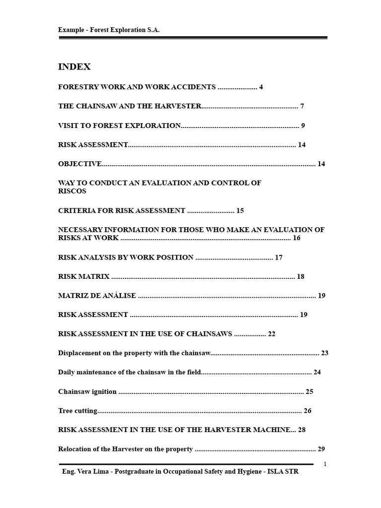 Chainsaw Risk Assessment Guidelines | PDF | Occupational Safety And ...