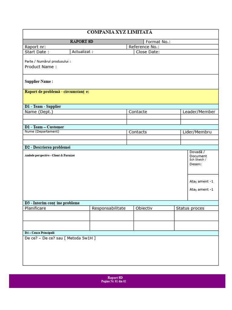 8D Raport Format | PDF