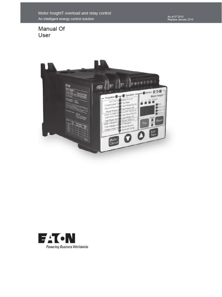 Motor Insight User Manual Overview | PDF | Relay | Alternating Current