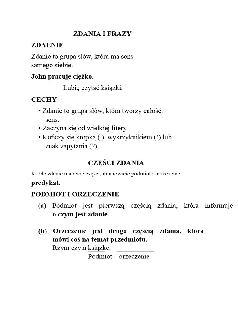 Zdania I Frazy | PDF