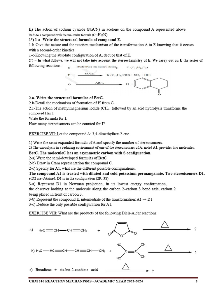 Td Mechanism B Pdf Aldehyde Ketone