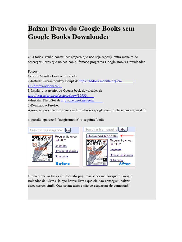 Como Baixar Livros do Google Books | PDF