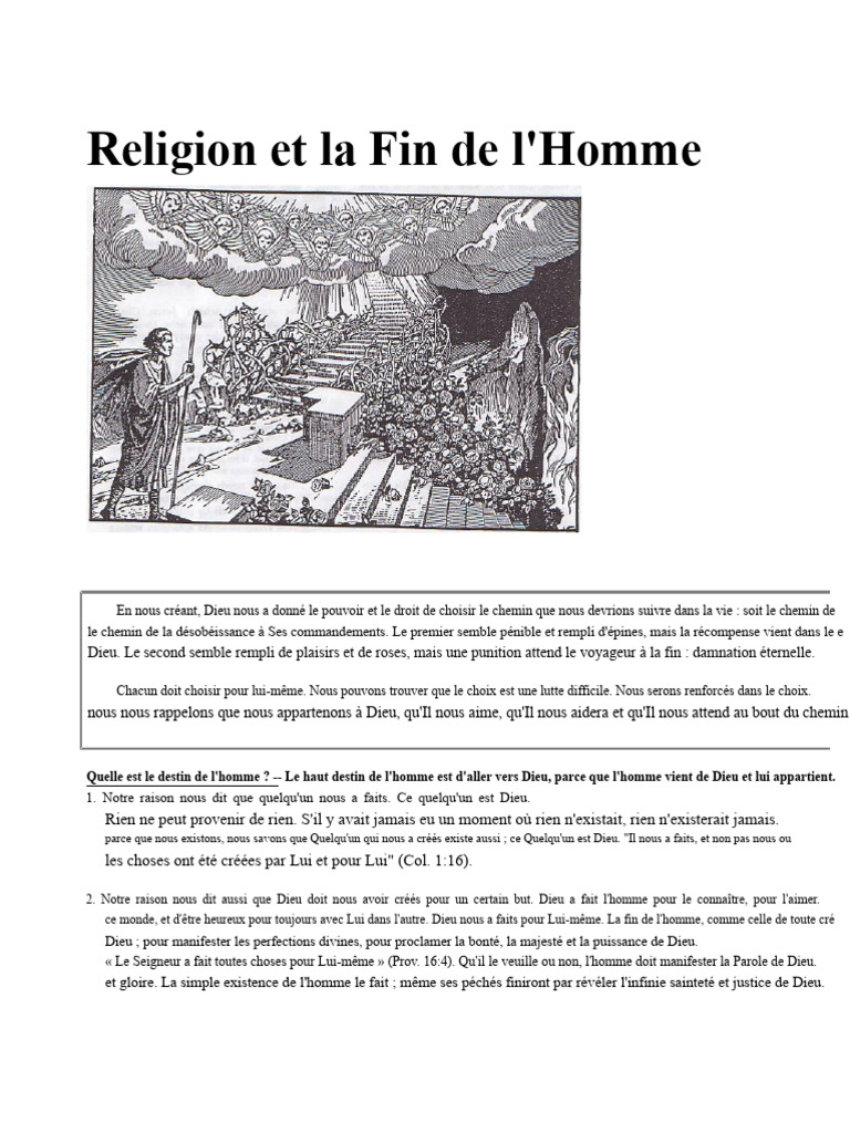 Aperçu Complet de La Foi Catholique Partie 1 Sur 2 Religion Et La Fin ...