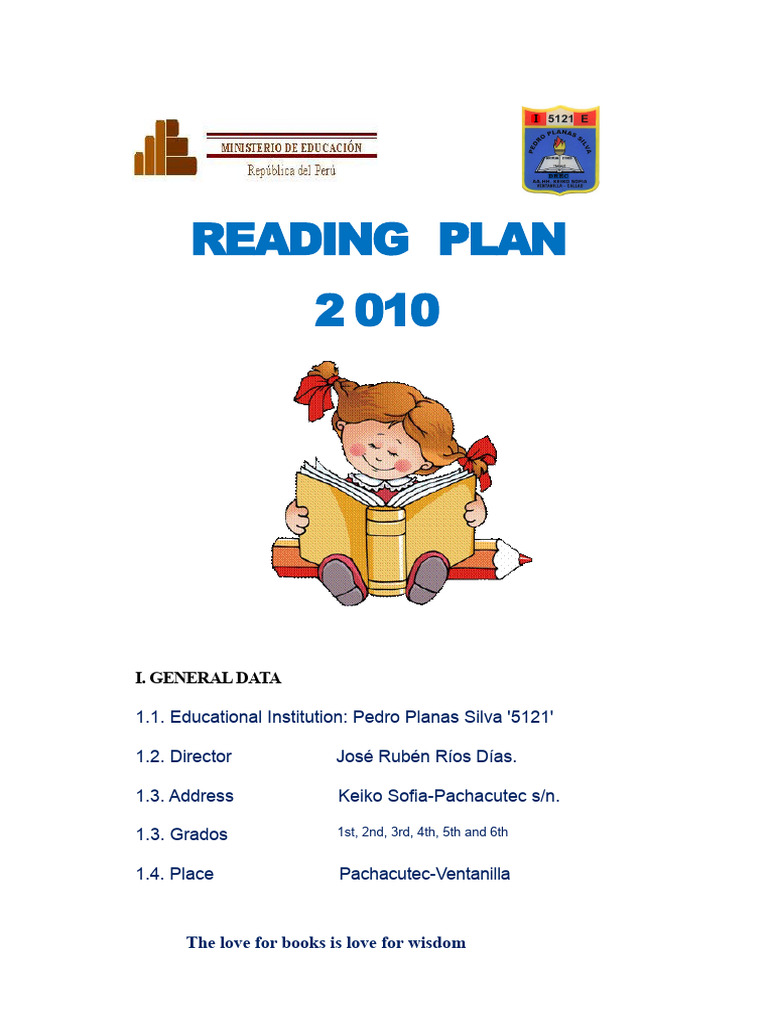 Reading Plan for Pedro Planas Silva 5121 | PDF | Learning | Cognition