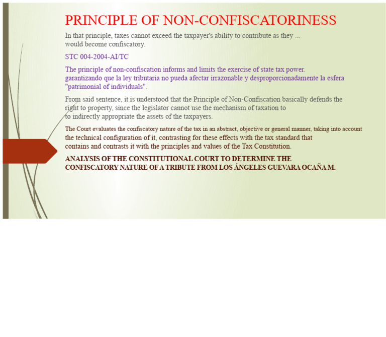 Principle of Non-Confiscation | PDF