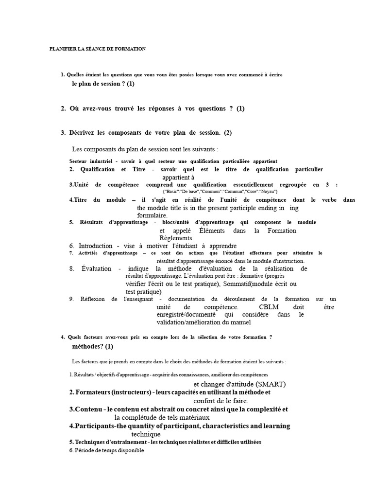 Guide de Planification de Formation | PDF | Apprentissage | Styles d ...