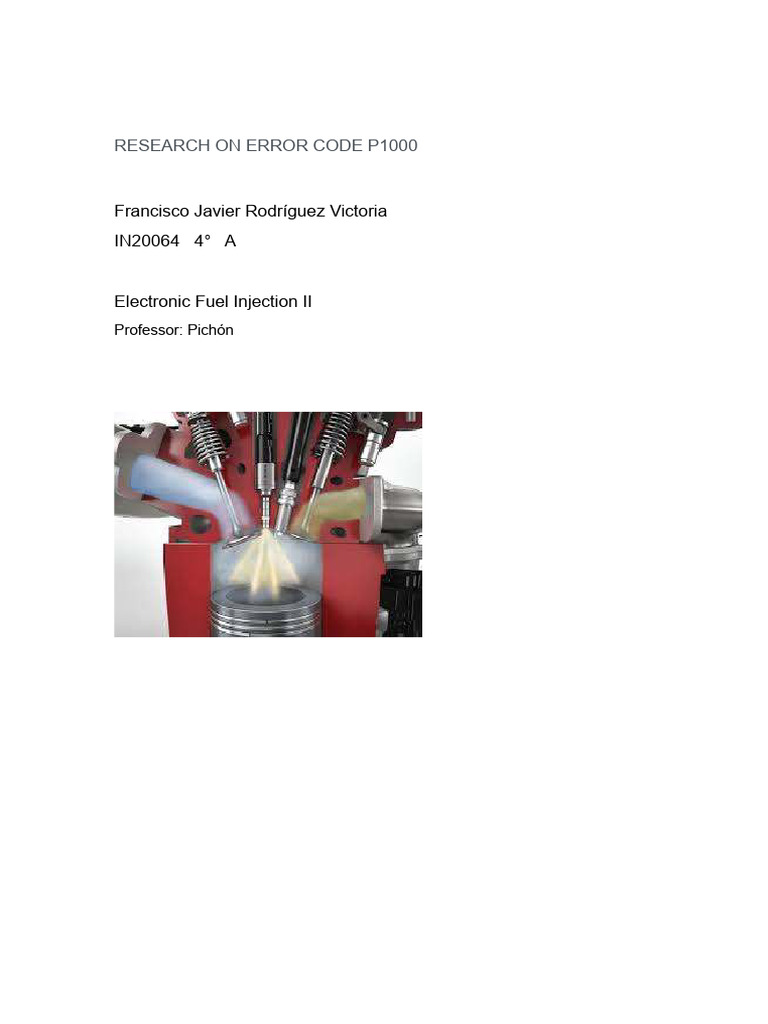The Fault Code P1000 | PDF | Motor Vehicle | Vehicles